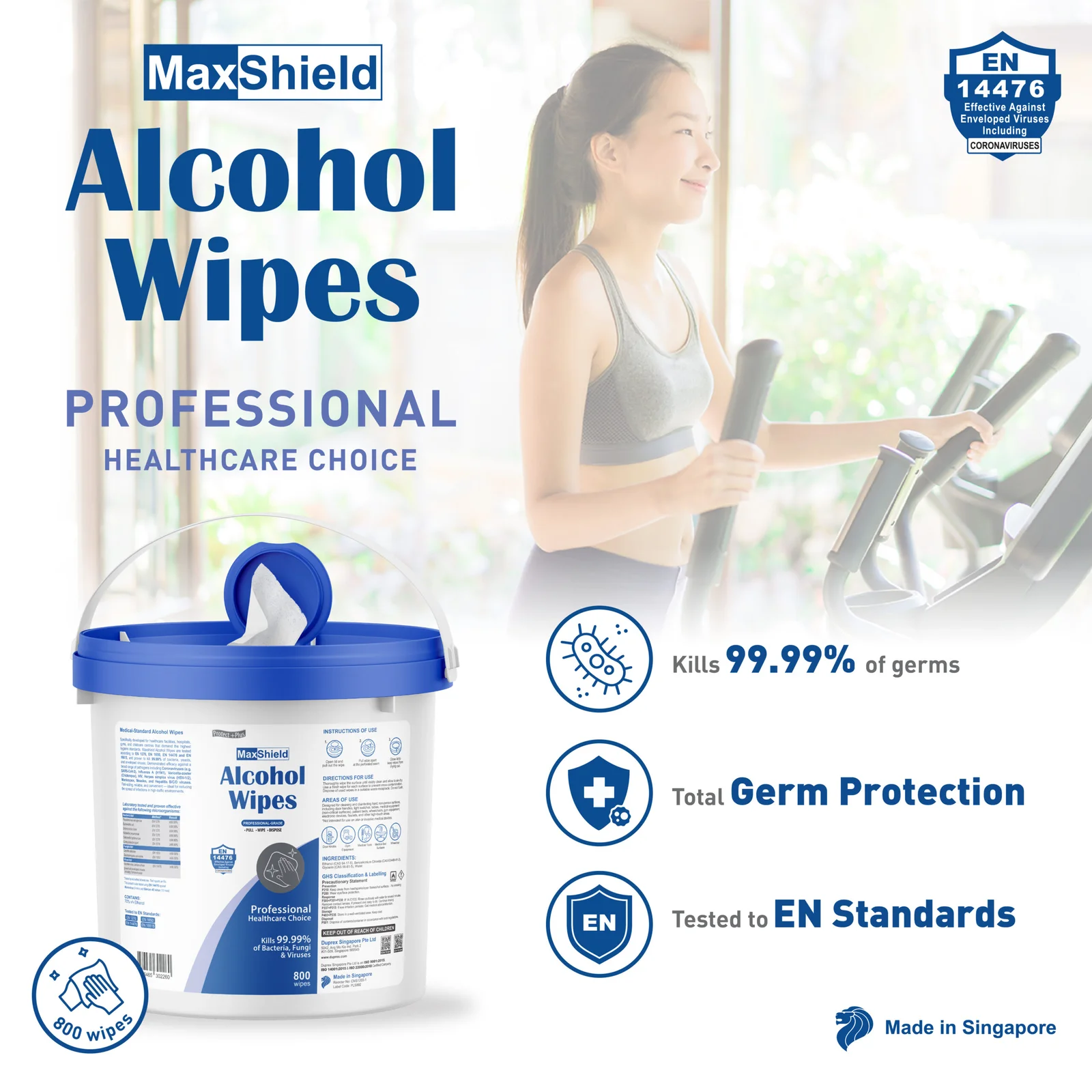 CMS1200-1 MaxShield Alcohol Wipes Bucket - Image 2